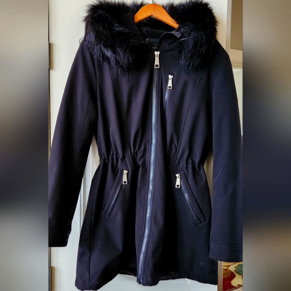 Calvin Klein lined hooded coat